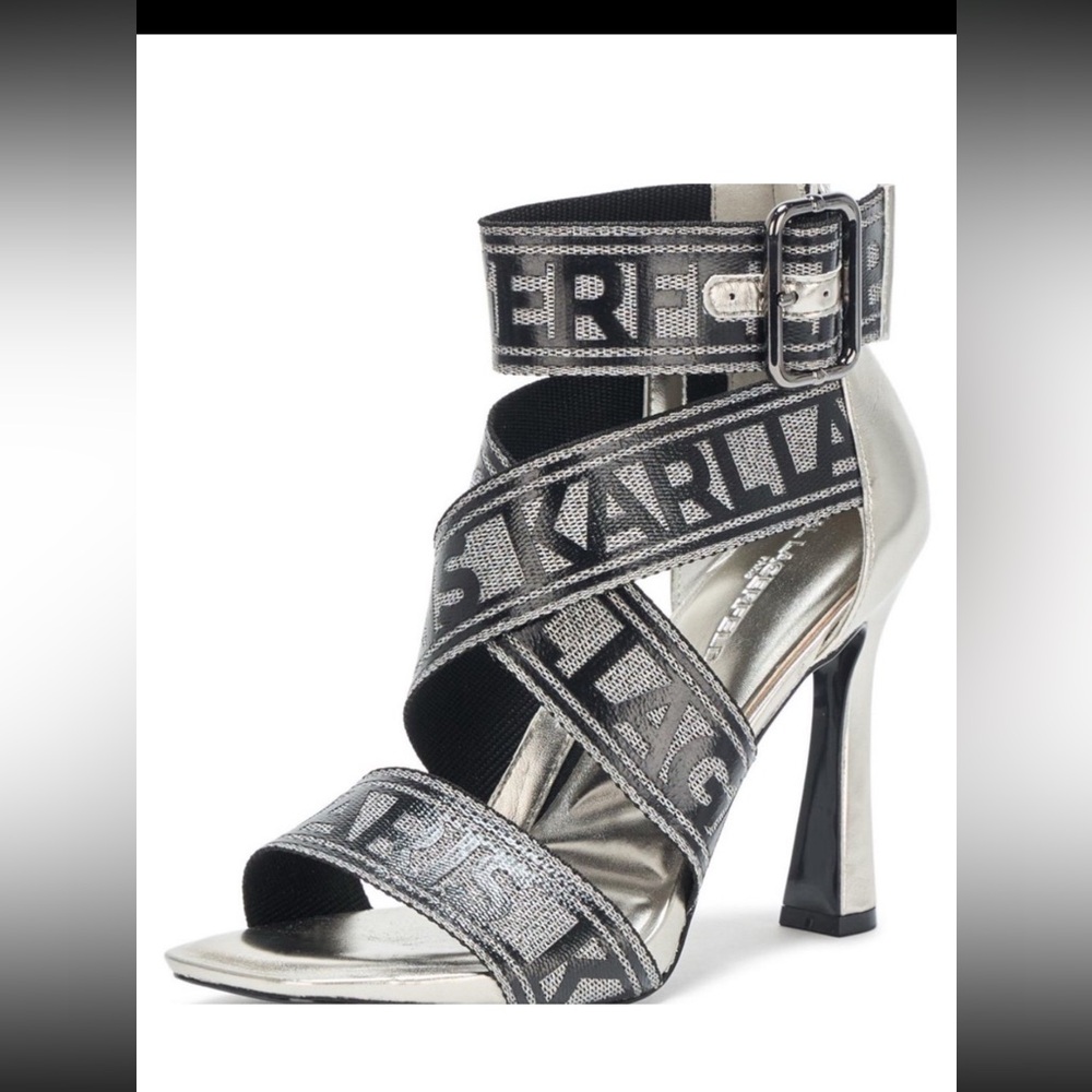 🆕Karl Lagerfeld CARELIZ F24 Ankle Strap 4.5” Heels - Picture 1 of 10